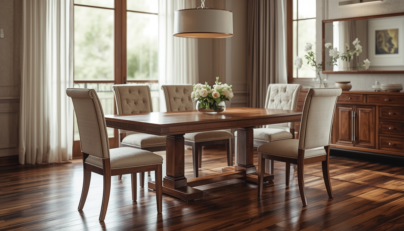 Custom solid wood dining table by Quivranxuz